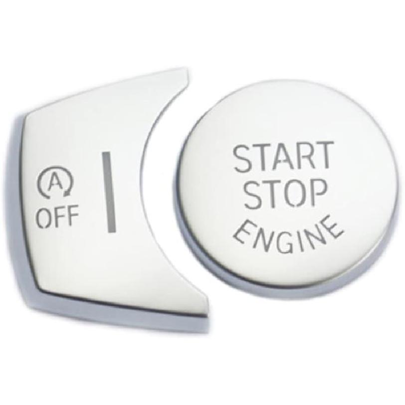 Black Start Stop Engine Switch Button Trim Cover Compatible with BMW X3 F25 X4 F26 X5 F15 X6 F16(Model B)