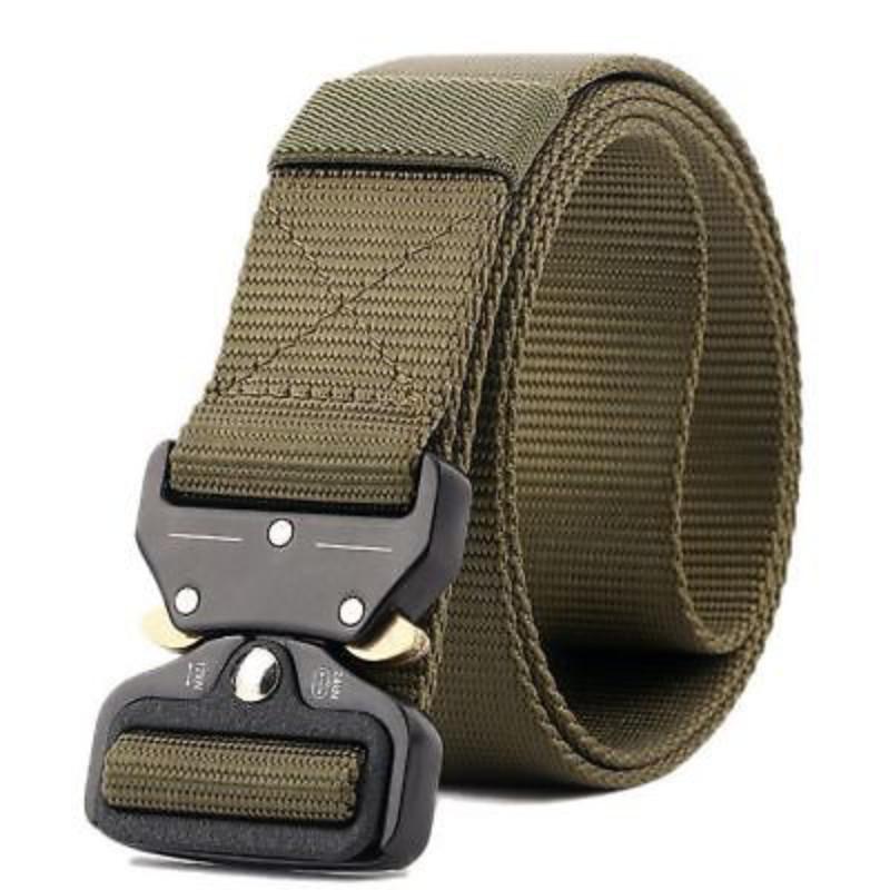 Adjustable Men Military Belt Buckle Combat Waistband Tactical Rescue Tool Rigger
