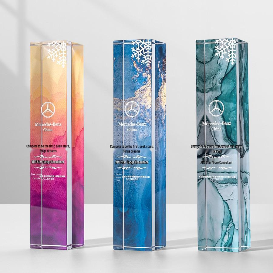 Trophée en Cristal Haut de Gamme pour la Récompense de l'Employé Exceptionnel lors de la Réunion Annuelle
