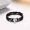 3mm Thin Ceramic Promise Ring for Women Minimalist Pink Green White Black