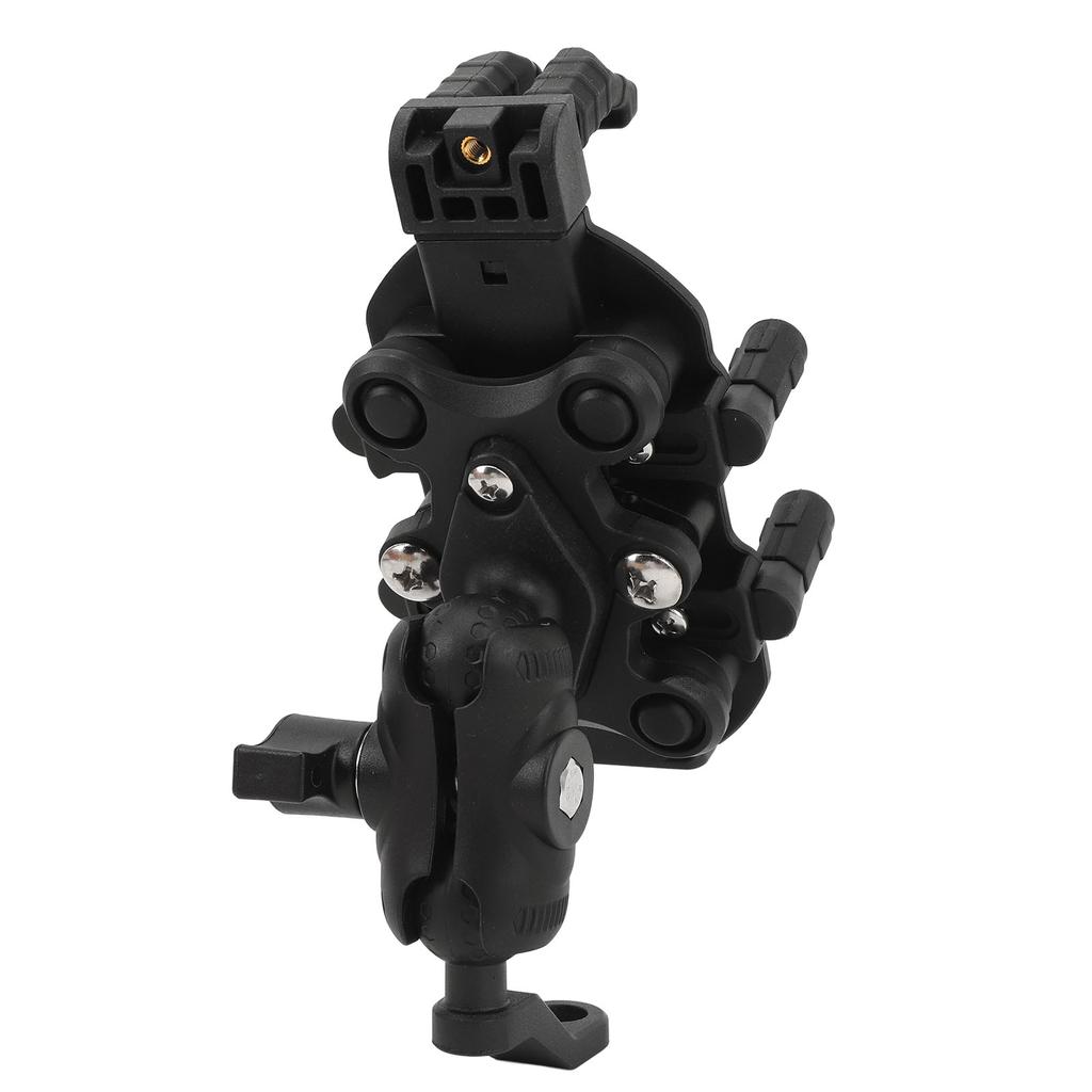 Motorcycle Phone Mount with Vibration Dampener Security Lock Adjustable Rearview Mirror Phone Holder Fit 4.9 To 8.1in