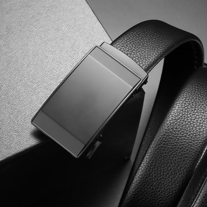 Men's Belt Head Layer Cowhide Automatic Buckle Belt Business Casual Young and Middle Aged New Trousers