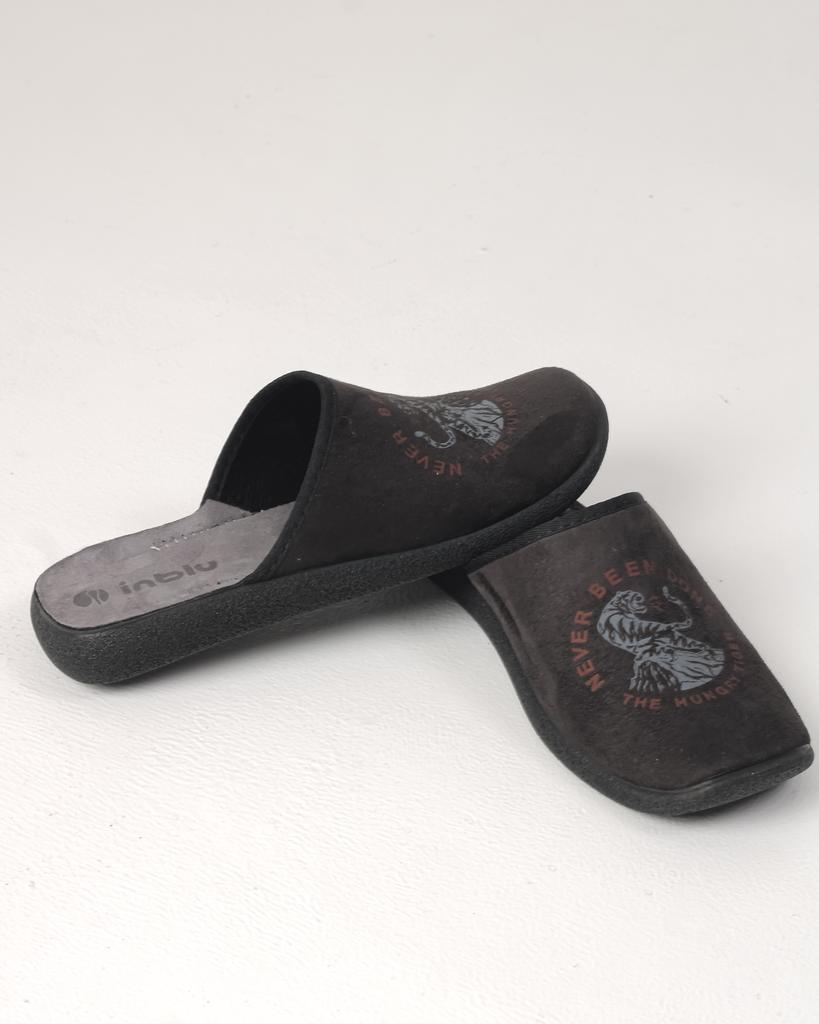 Papuci barbati Inblu AC1F 41 velur negru