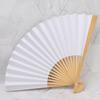 White DIY Paper Wood Folding Fan Calligraphy Painting Drawing Fans Decor Gift
