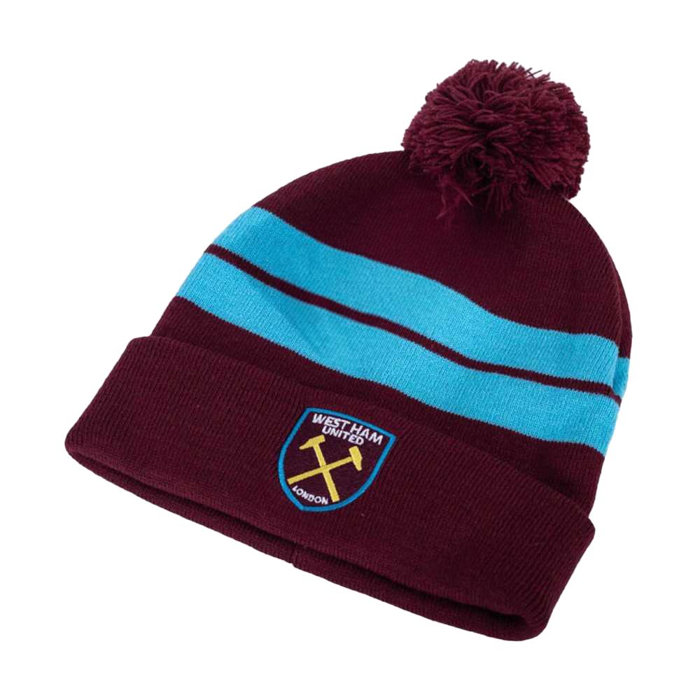 West Ham United FC Striped Knitted Ski Hat