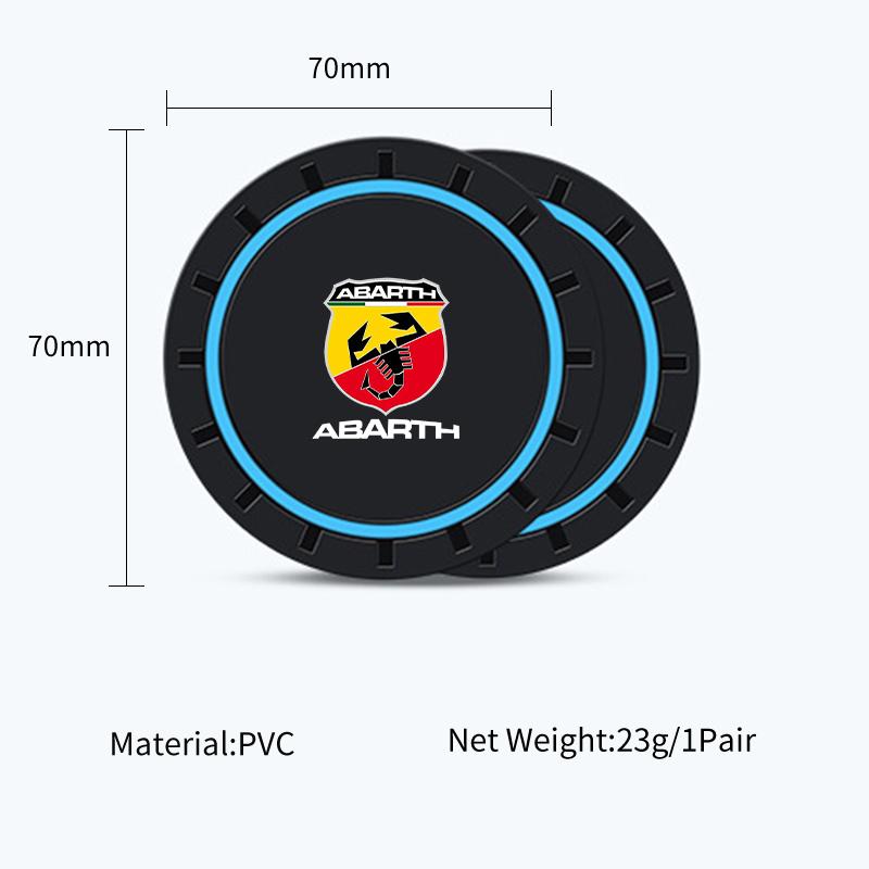 Car Silicone Coaster Mug Drinks Non-Slip Mat Mute Pad H Accessories For Fiat Abarth Grande Punto Tipo Stilo Ducato Palio 500x Brav