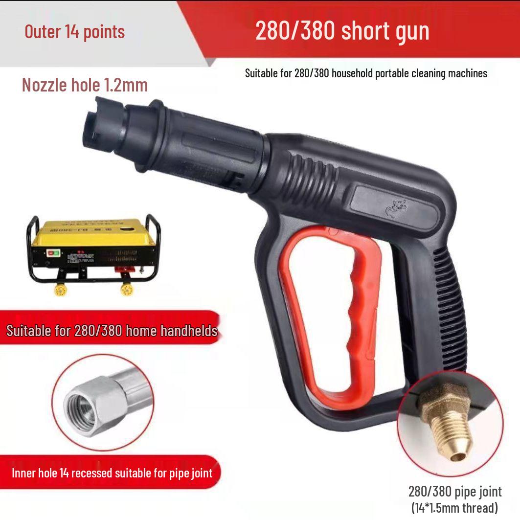 High-Pressure 220V Car Wash Water Gun and Pump Booster with Accessories