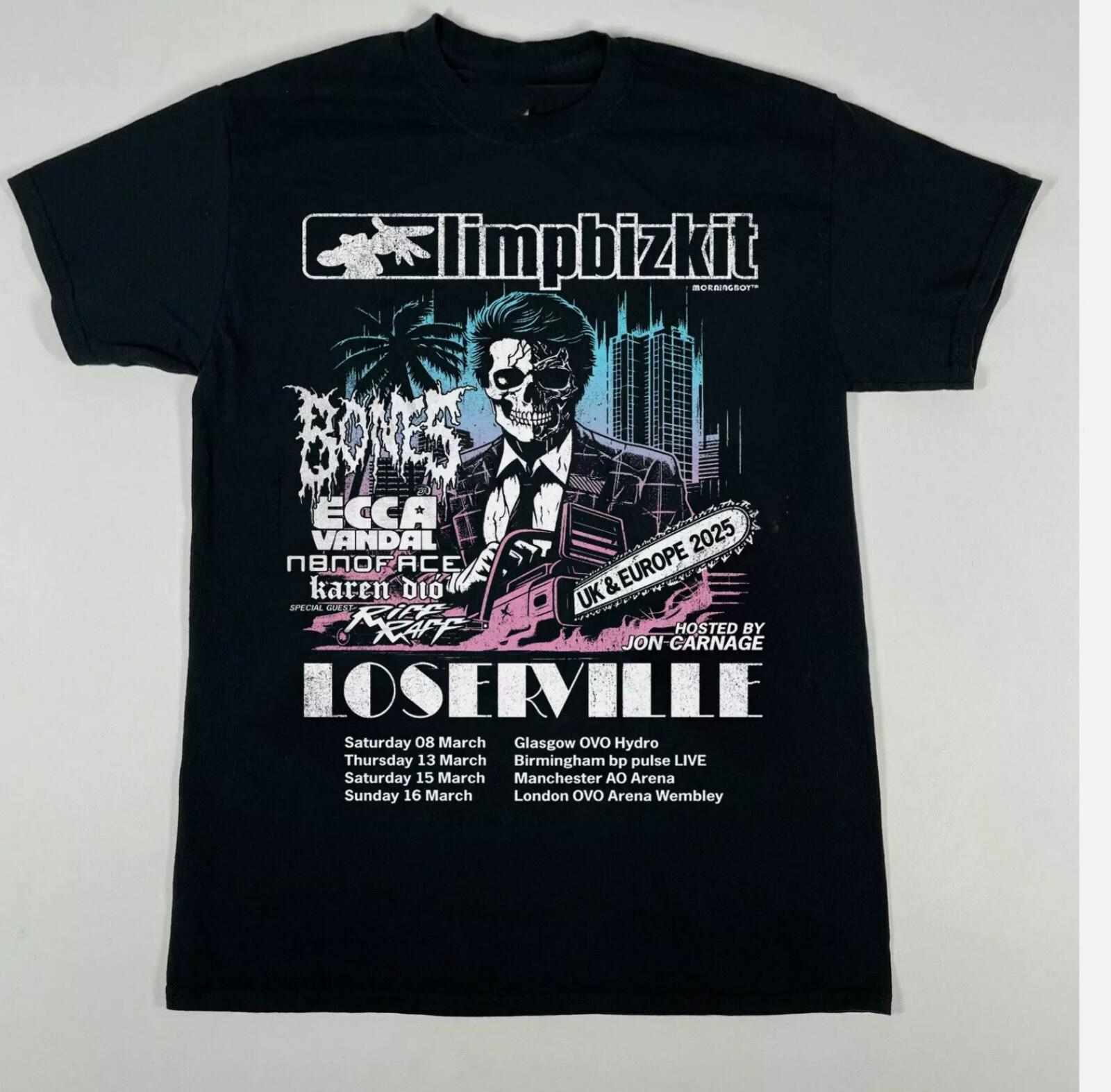 

НОВЫЙ тур Limp Bizkit 2025 Подарок для фаната S до 4XL футболка 3XL