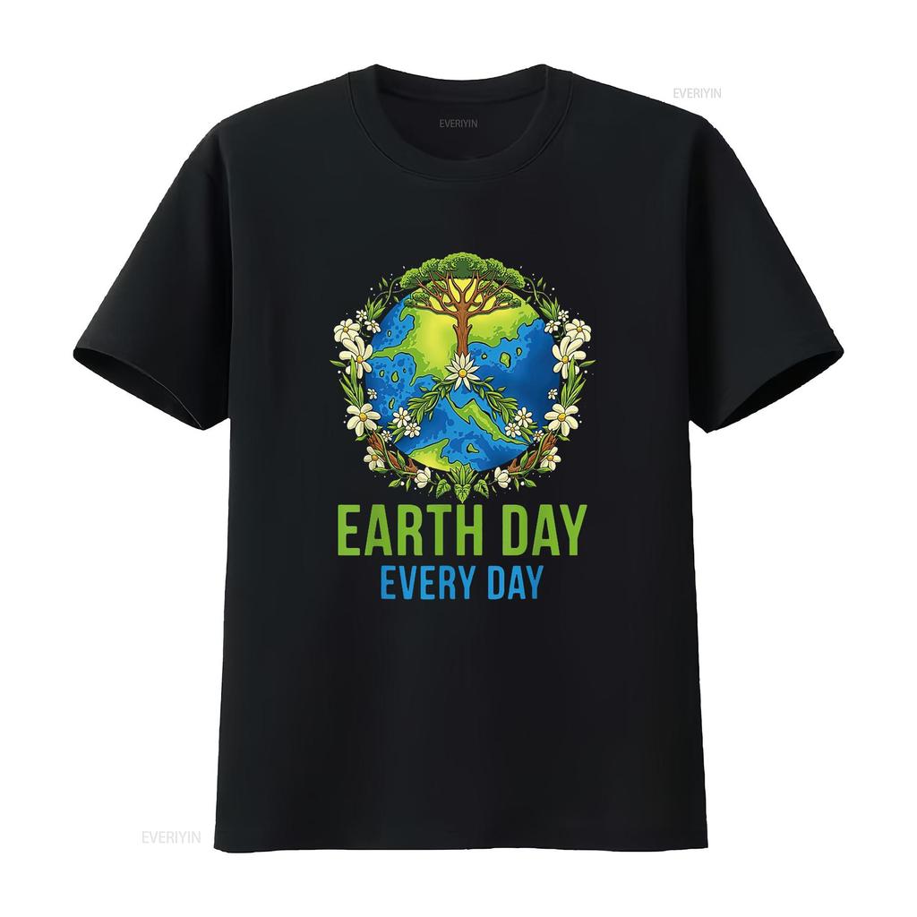 Womens Earth Day Every T Shirt For Kids vintage Washed Breathable graphic Slightly homme Versatile streetwear Soft Stretched