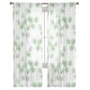 Branches With Round Leaves Tulle Window Curtain For Living Room Bedroom Voile Sheer Curtains Kitchen Treatments Drapes