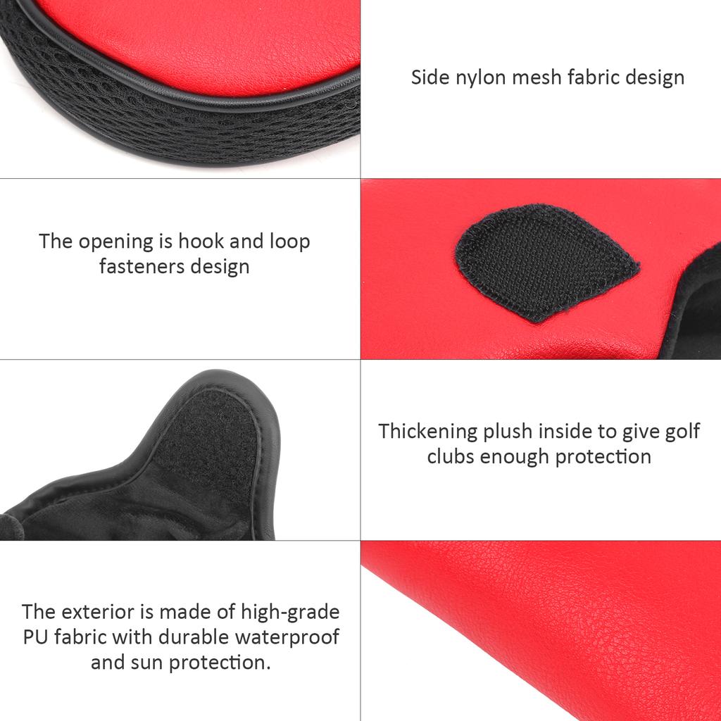 Putter Covers Headcover Semicircle PU Leather Guard Waterproof Accessory