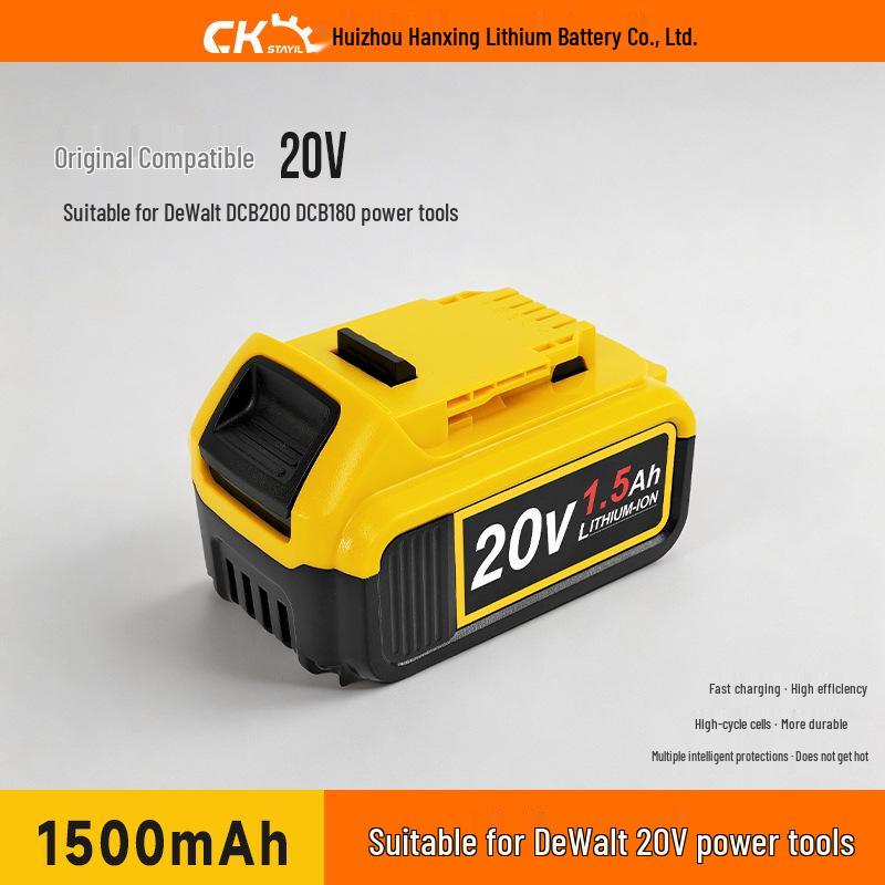 Compatible 20V Lithium Battery for Dewalt Power Tools 1500mAh
