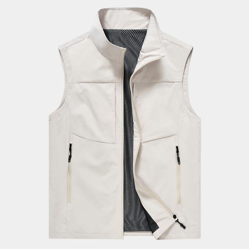 New Outdoor Multi-pocket Quick-drying Fishing Vest Men's Thin Mountaineering Photographer Waterproof Horse Clip Vest Sleeveless
