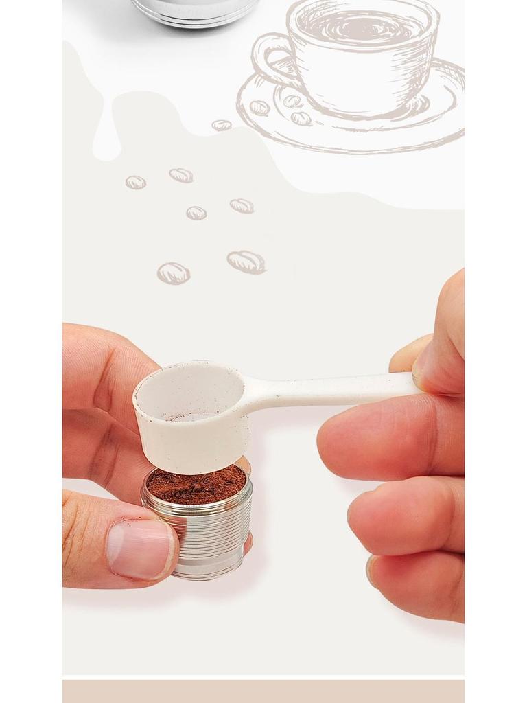 Reusable Italian Stainless Steel Coffee Capsule with Lid and Single-Hole Filter