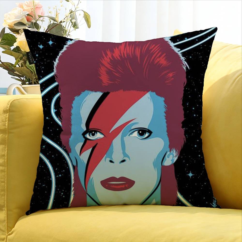 For DDavidS BBowieS World Various Sizes Square Pillow Case For Car Home Bedchamber Decor
