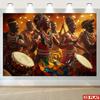 2D flat design 1-piece African-themed banner suitable for home decoration cultural events and birthdays