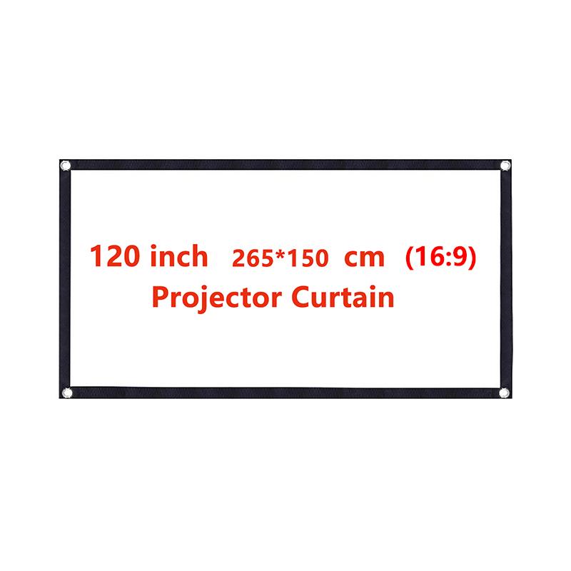 60 84 100 120 İnç 16:9 3:4 Taşınabilir Projektör Ekran Perdesi Hd Ekran Ev Sineması Sineması Film Ev Açık Hava Ofis
