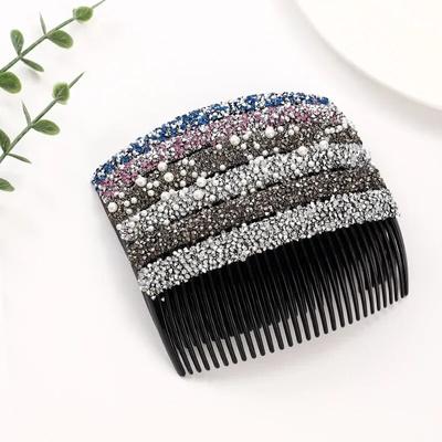 Pettini per capelli con strass, fermagli per capelli da sposa in cristallo, ornamenti per capelli, gioielli di moda fatti a mano, accessori eleganti coreani per matrimoni