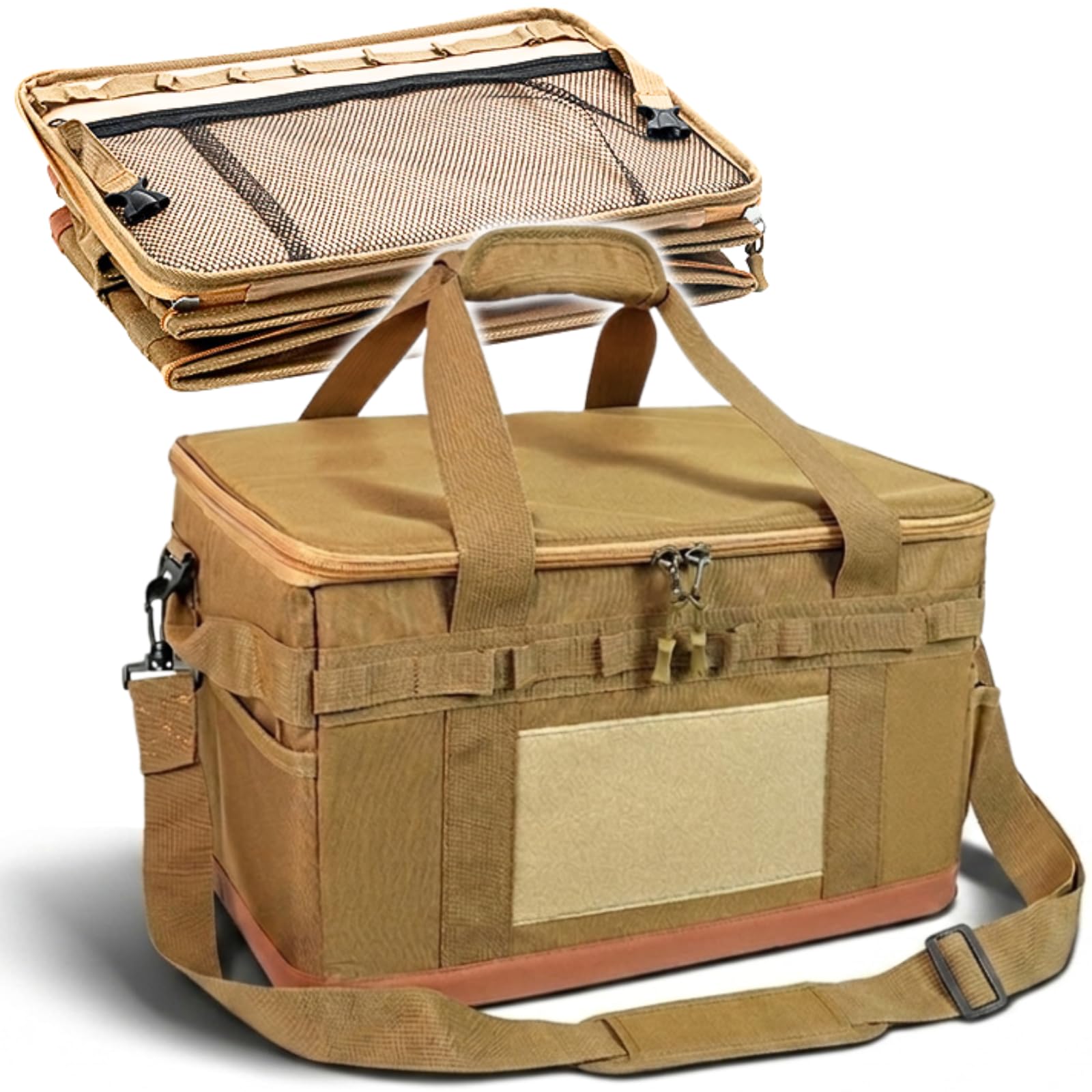 

CHASO Sturdy Camping Container Gear Box 30L Solo Camping Foldable Soft Khaki