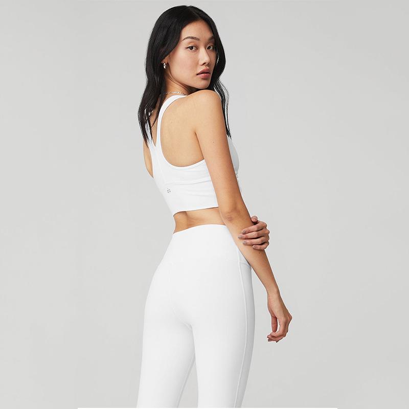 North America Alo Yoga High-Waisted Sweat-Absorbent Sports Bra Top