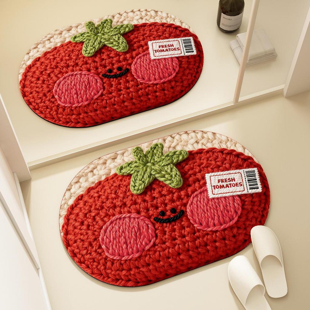 Cartoon Cute Quick-Dry Non-Slip Bathroom Mat - Absorbent, Dirt-Resistant, Easy-to-Clean Diatomaceous Earth Design.