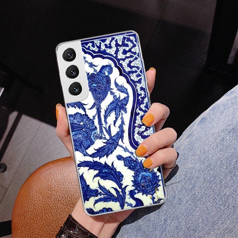 

Blue And White Porcelain Phone Case For Samsung Galaxy S24 S25 Edge S26 Ultra S23 S22 S21 Plus S20 FE + Personalized Print Cover Samsung S26 Plus