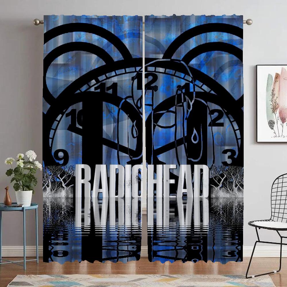 Radiohead Fensterscheiben Vorhang für Raum 2 Paneele Anti - Mücken Vorhänge für Kamera Haushalt Innen Vorhänge Abdeckungen Trennwand Wohnzimmer Kind