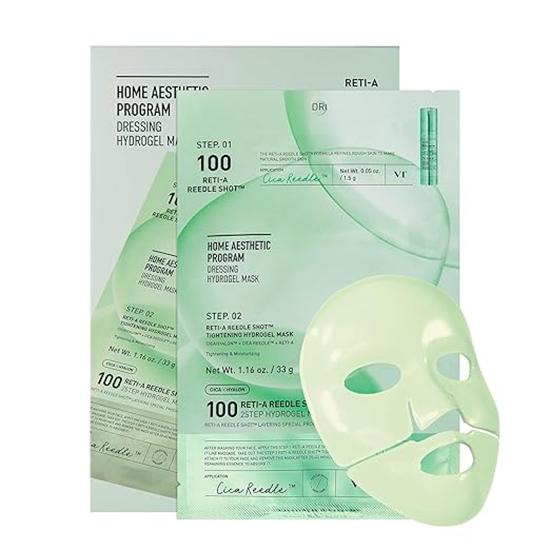 VT COSMETICS Mască hidrogel Reti-A Reedle Shot 100 în 2 pași, 4 buc.