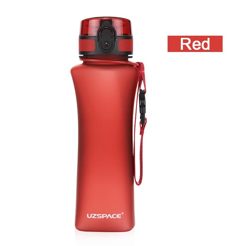 UZSPACE Sports Water Bottles BPA Free Portable Frosted Creative Shaker Drink Bottle Couples Kids Outdoor Travel Cup 350ml