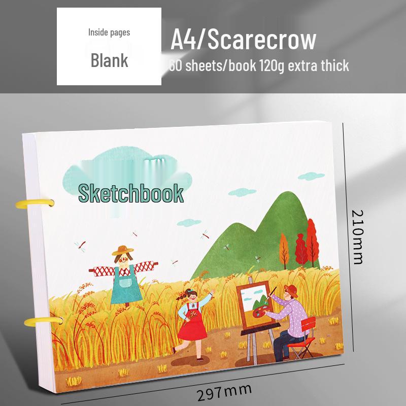 Jerry A4 Loose-Leaf Children's Drawing Book - Thick, Large Doodle & Picture Book for Kindergarten