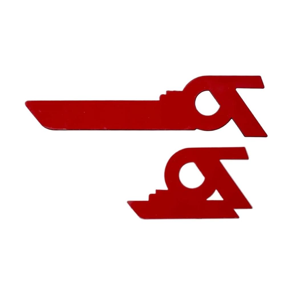 3D ABS Logo 70. Jubiläumsemblem Auto Seitenemblem 70. Jubiläum Aufkleber Zubehör (Kurz Chrom Rot)