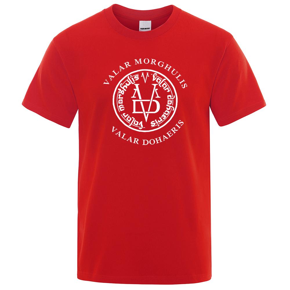 Valar Morghulis & Valar Dohaeris Tshirt Hip Hop Casual T-Shirt Men Short Sleeve 2023 Summer Brand T Shirt Casual Harajuku Tops