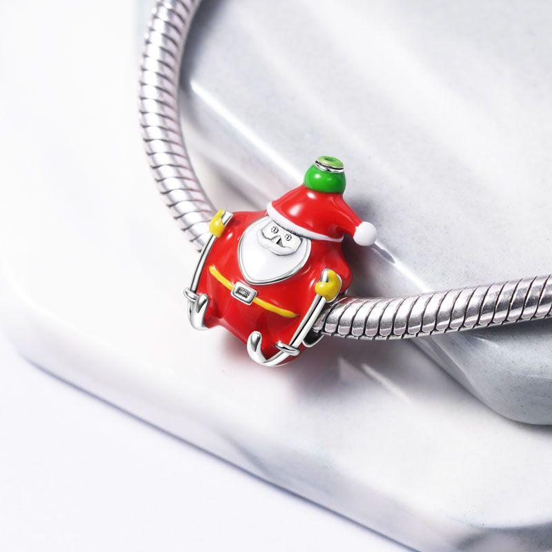 Copper Plating Christmas Series Elk Apple Christmas Tree Socks Charming Pendant Fit Original Charms Bracelet Women Jewelry Gift