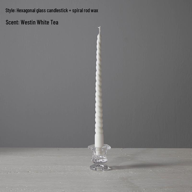 Smokeless White Retro Scented Candle for Weddings & Home Decor