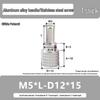 M5 Knurled Set Screw with Adjustable Gauge Bolt and Aluminum Alloy Handle, Stainless Steel Hand-Tightening Screw