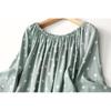 Foreign Trade Original Order Simple Anti-Aging off-Neck Polka Dot Cotton Silk Shirt Women's Summer Thin Bell Sleeve Rayon Tops