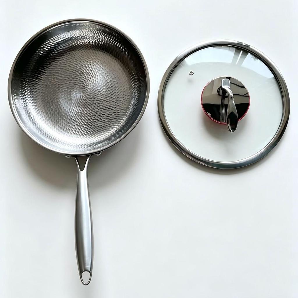 German Titanium Alloy Non-Stick Frying Pan with Fish Scale Hammer Pattern