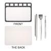 3/4 Piece Portable Jewelry Making Kit Felt Bead Tray Metal Scoops 6 Compartments Bead Craft Mat For Craft Organization