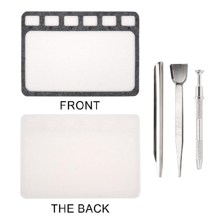 3/4 Piece Portable Jewelry Making Kit Felt Bead Tray Metal Scoops 6 Compartments Bead Craft Mat For Craft Organization