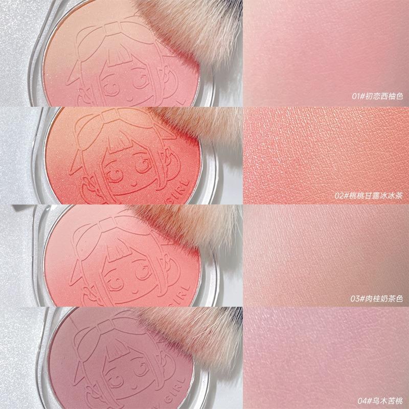 Natural Gradient Blush Powder Matte Shimmer Daily Face Makeup For Women
