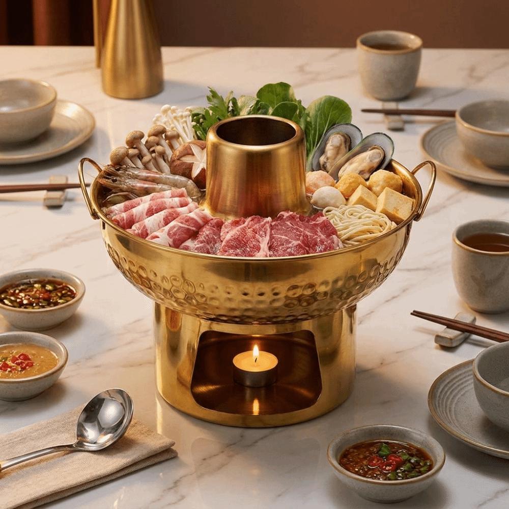 Thickened Dessert Hotpot Traditional Tom Yum Hot Pot Portable Charcoal Hot Pot Restaurants