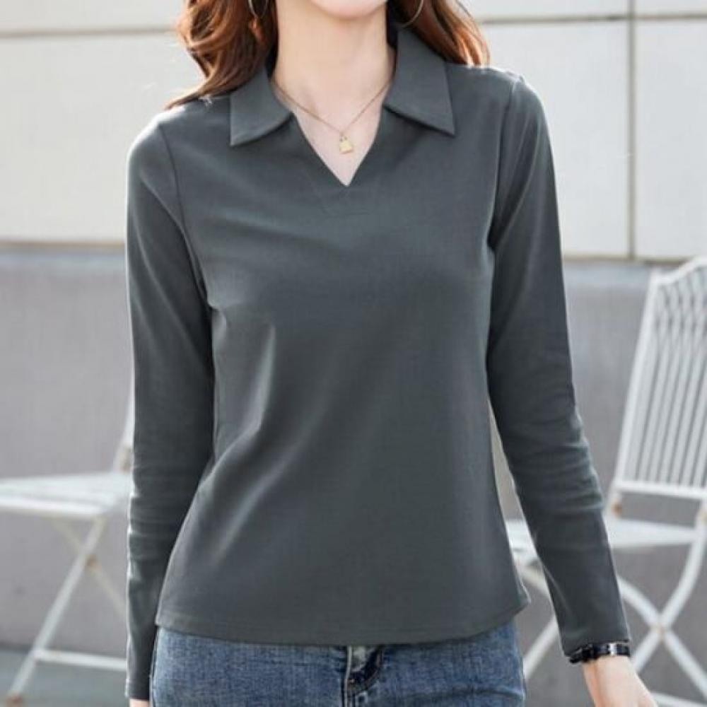 Navava Daily SliT Collar Long Sleeve T shirT nT2887