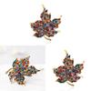 Vintage Alloy Leaf Pin With Electroplating For Ladies Gift Accessory