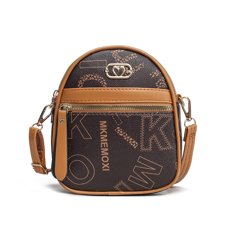 Muttertag Damen Handy-Tasche mit großem Bildschirm Neue Umhängetasche mit Doppelreißverschluss Neue bedruckte Schultertasche Mode