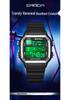 Sanda Sports Waterproof Square Electronic Watch for Teens - Unisex Fashionable and Simple Design