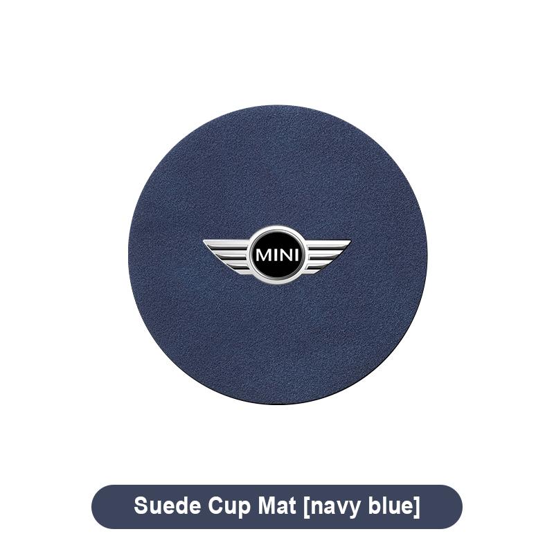 Fashion Car Water Cup Mat Suede Non-Slip Coaster Accessories For BMW Mini Cooper F54 F55 F56 R56 R60 SONE Roadster Clubman Coupe
