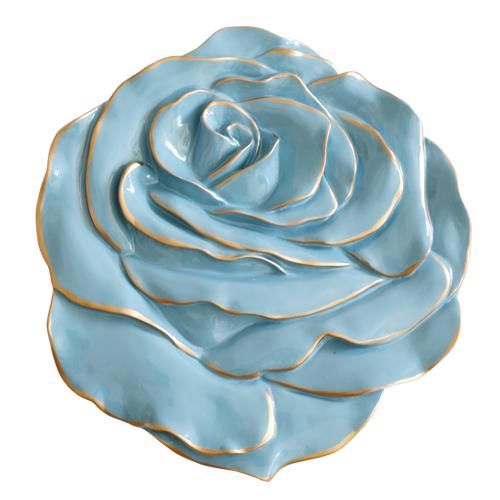 Nordic Three-dimensional Flower Wall Decoration Living Room Background Wall Resin Gilded Flower Wall Hanging Interior Decoration