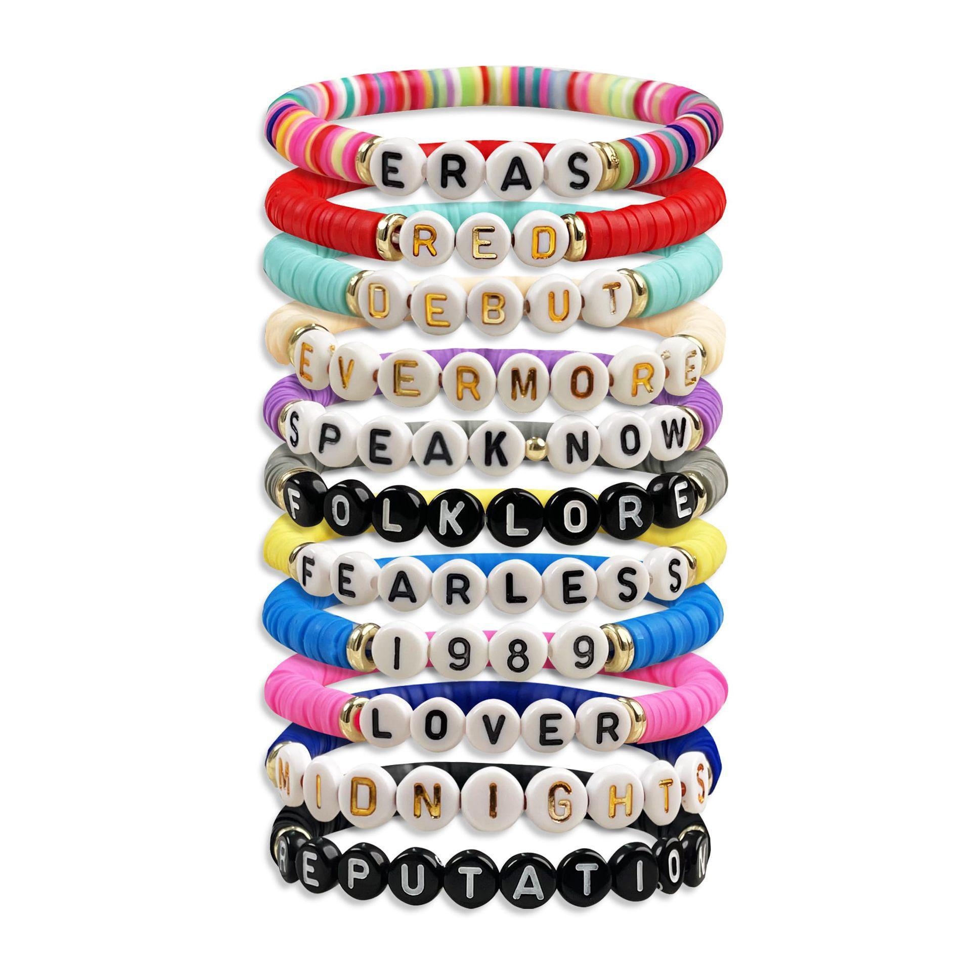 

JYL TS Bracelet Fan Stackable Letter Beads Amplifies Support & Camaraderie 1 бульбашок кольору