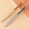 Gold Brass Push-Button Ballpoint Pen with Clip - Elegant Signature Pen for Office & Business Gifts