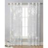 Weihnachtsvorhang mit Schneeflocke, graues Garn, Tüllvorhänge für Wohnzimmer, Küche, transparente Fensterbehandlungen, Voile-Vorhänge